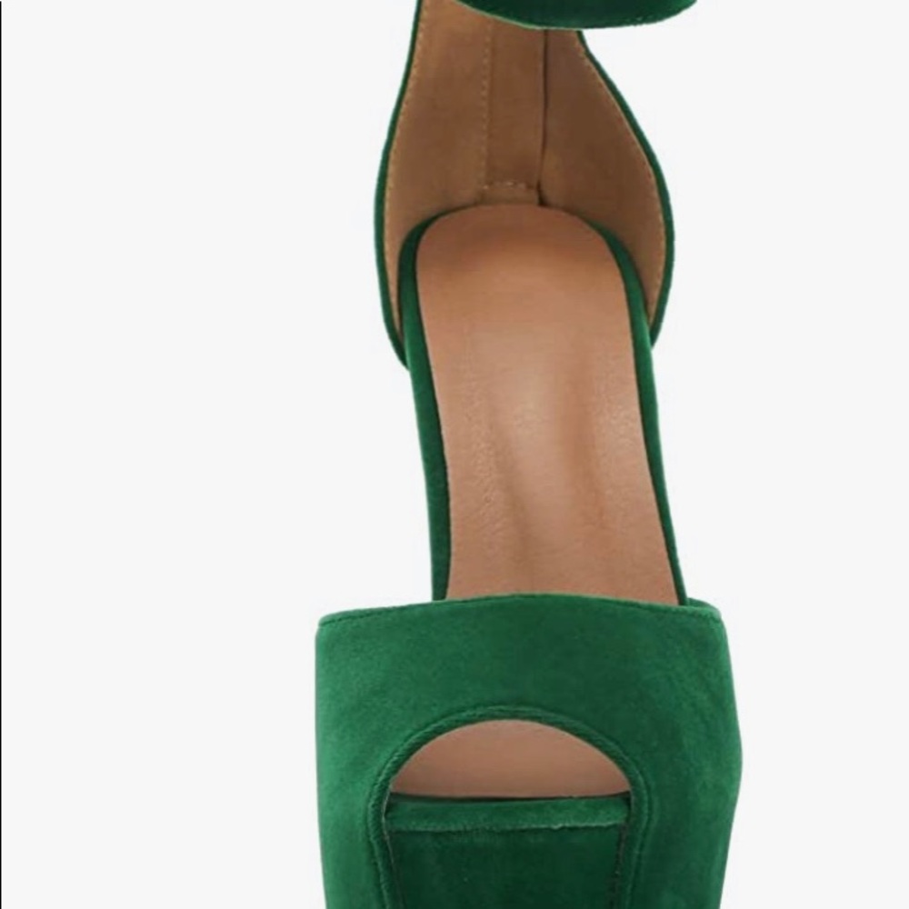 Green platforms heels - Picture 3 of 5